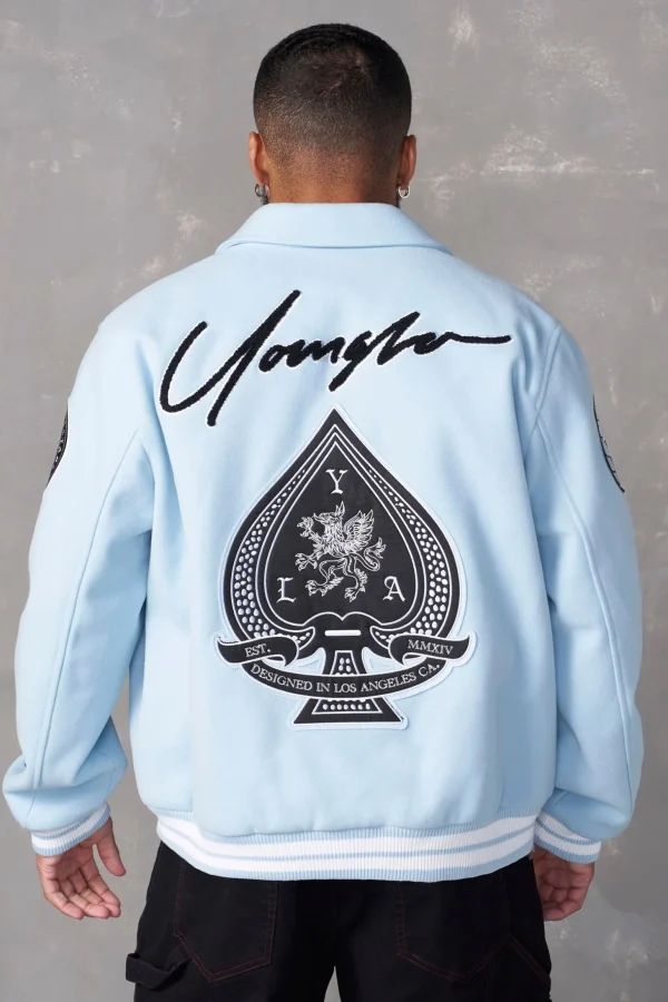 Youngla Outerwear<569-Ace Of Spade Letterman