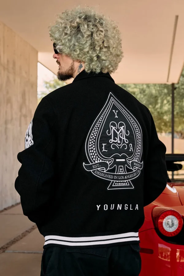 Youngla Outerwear<569-Ace Of Spade Letterman