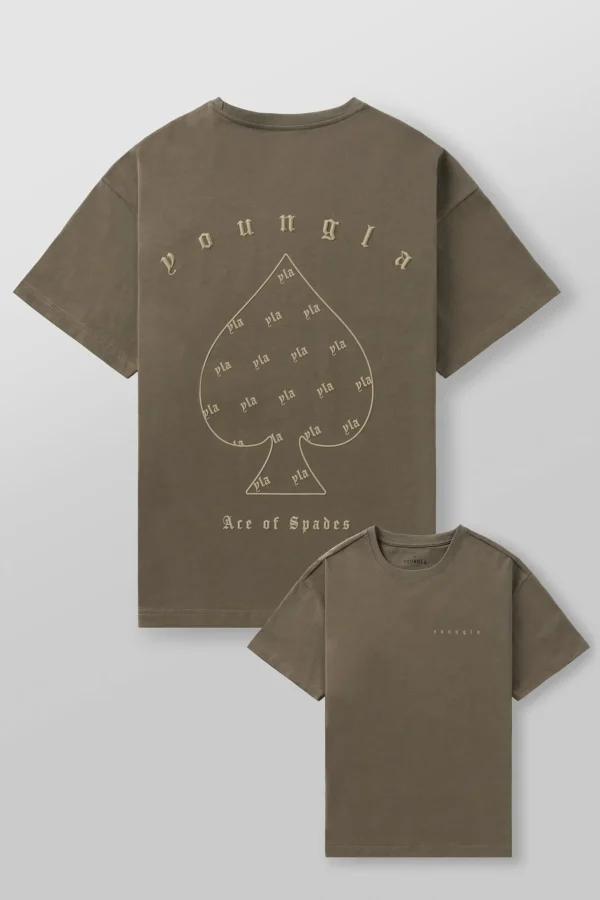 Youngla Shirts<4098-Ace Of Spades Tees
