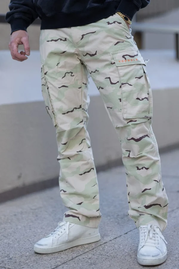 Youngla Pants & Jeans<602-Camo Tactical Cargos