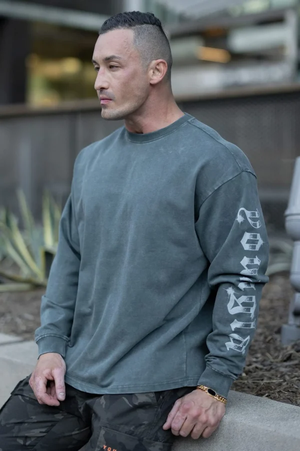 Youngla Shirts<8028-Chrome Longsleeves