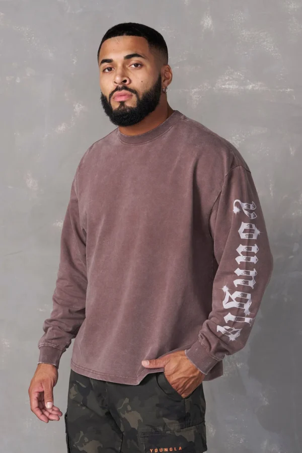 Youngla Shirts<8028-Chrome Longsleeves