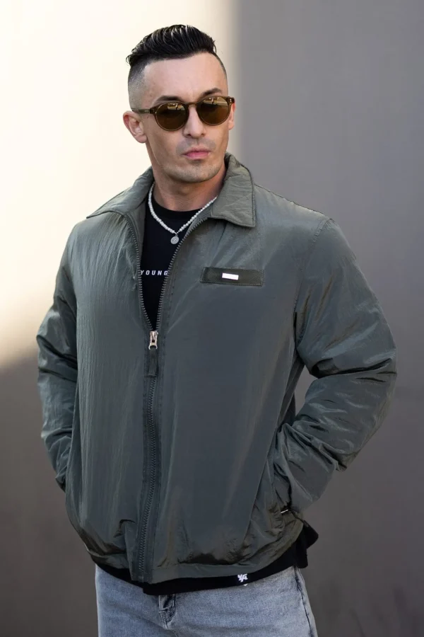 Youngla Outerwear<529-Crinkled Jacket