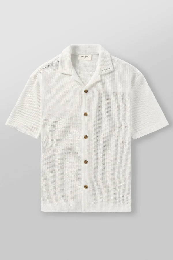 Youngla Shirts<4036-Crochet Shirts