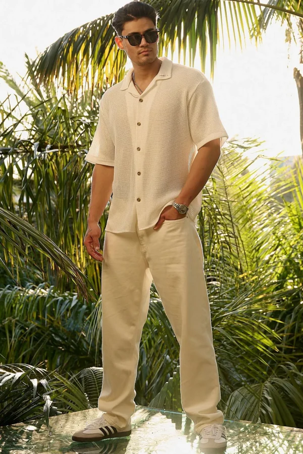 Youngla Shirts<4036-Crochet Shirts