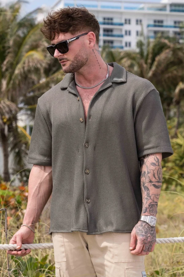 Youngla Shirts<4036-Crochet Shirts