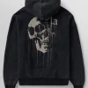 Youngla Outerwear<551-Drippy Skull Hoodie