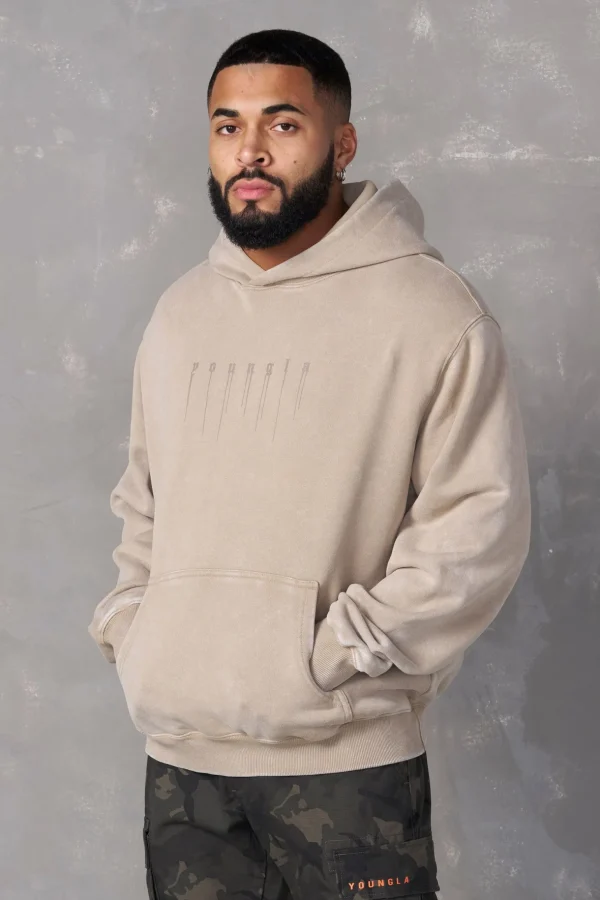 Youngla Outerwear<551-Drippy Skull Hoodie