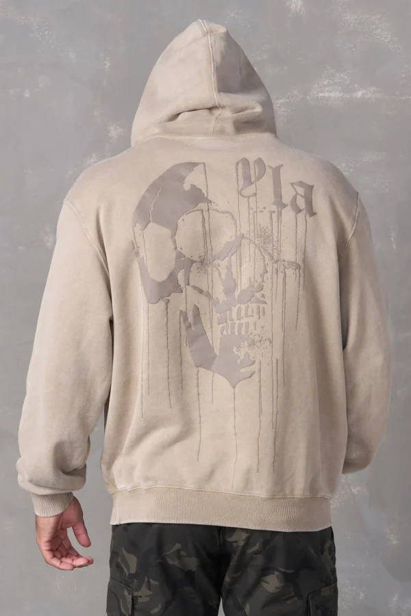 Youngla Outerwear<551-Drippy Skull Hoodie