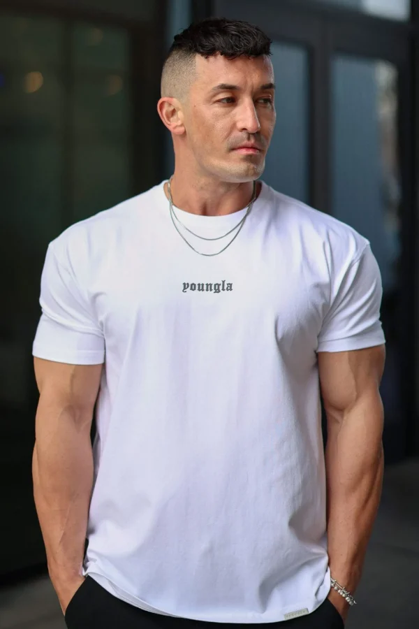 Youngla Shirts<4059-Fitted Metal Tee