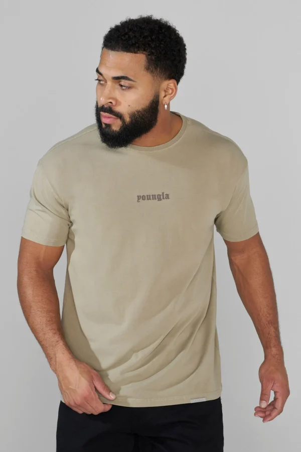 Youngla Shirts<4059-Fitted Metal Tee