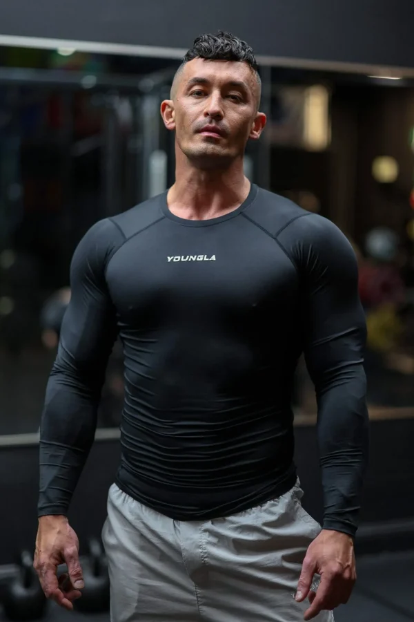 Youngla Shirts<830-Flexfit Compression Longsleeves