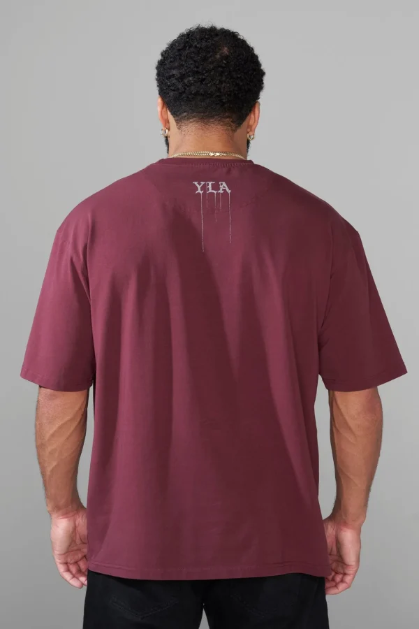 Youngla Shirts<4116-Floral Skull Tees