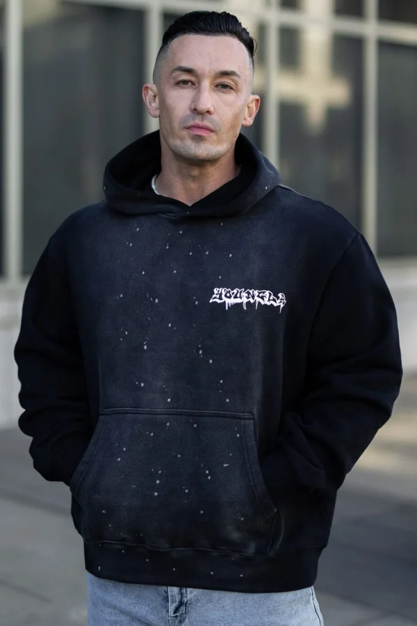 Youngla Outerwear<5081-Graffiti Hoodies