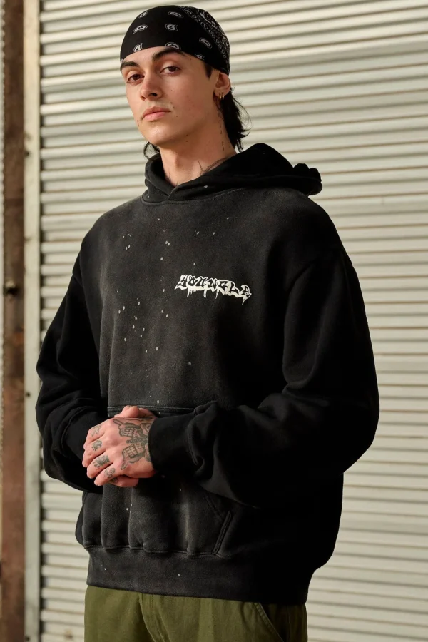 Youngla Outerwear<5081-Graffiti Hoodies
