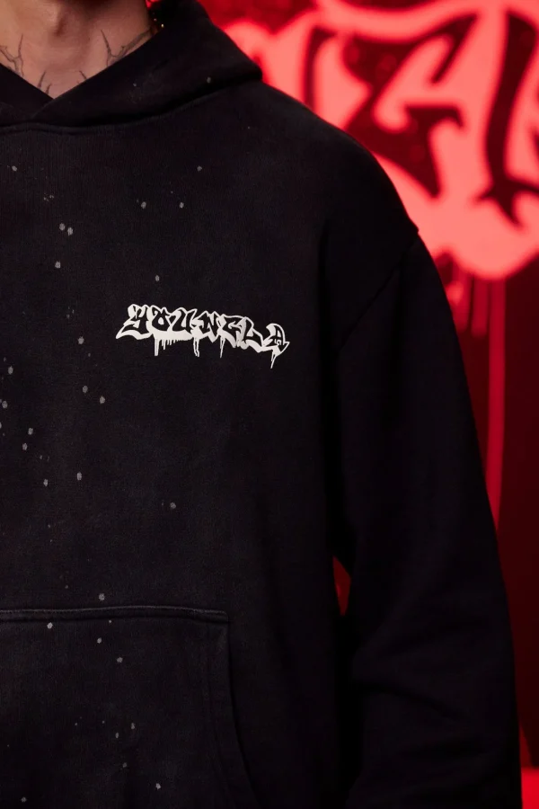 Youngla Outerwear<5081-Graffiti Hoodies