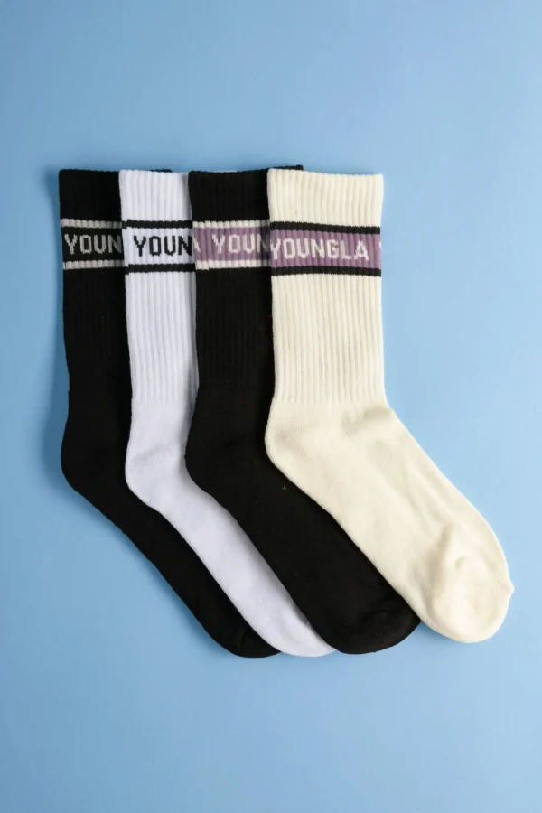 Youngla Accessories<712 High Top Socks 4-Pack