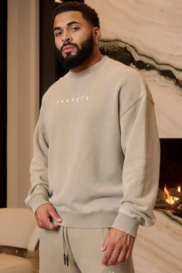 Youngla Outerwear<5099-Love Sets-Crewnecks