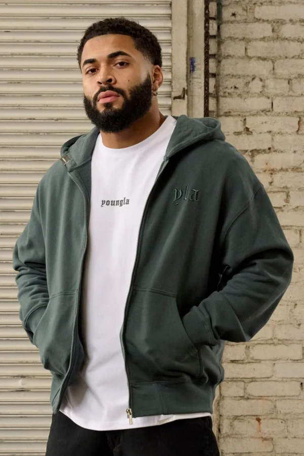 Youngla Outerwear<5066-Metal Zip-Up