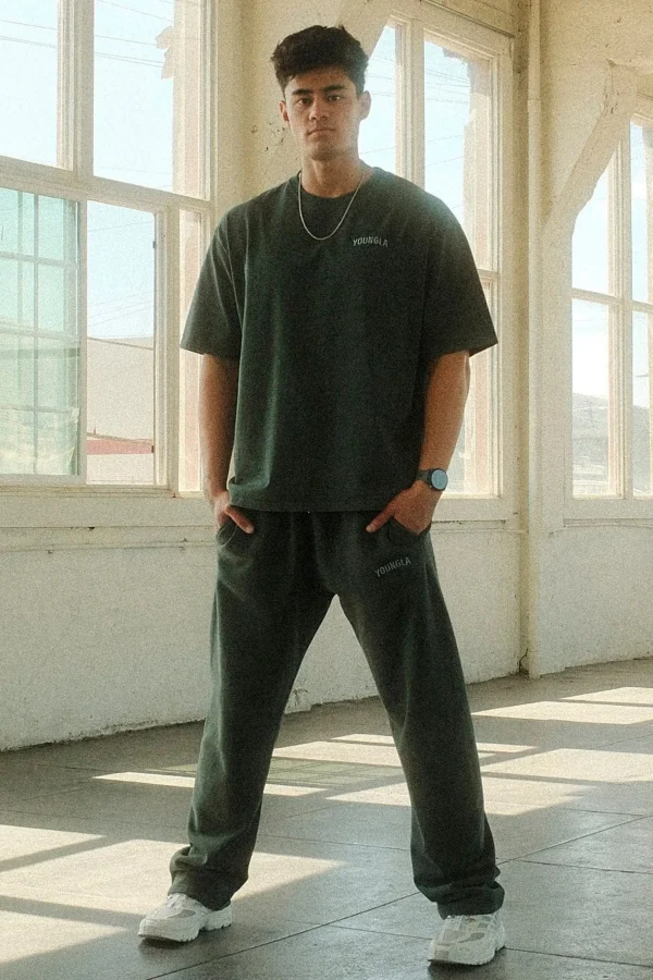 Youngla Joggers<2078-Minimal No Cuff Joggers