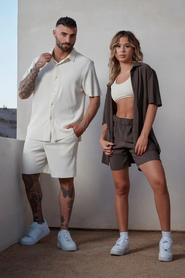 Youngla Shirts<448 Pleated Festival Shirts