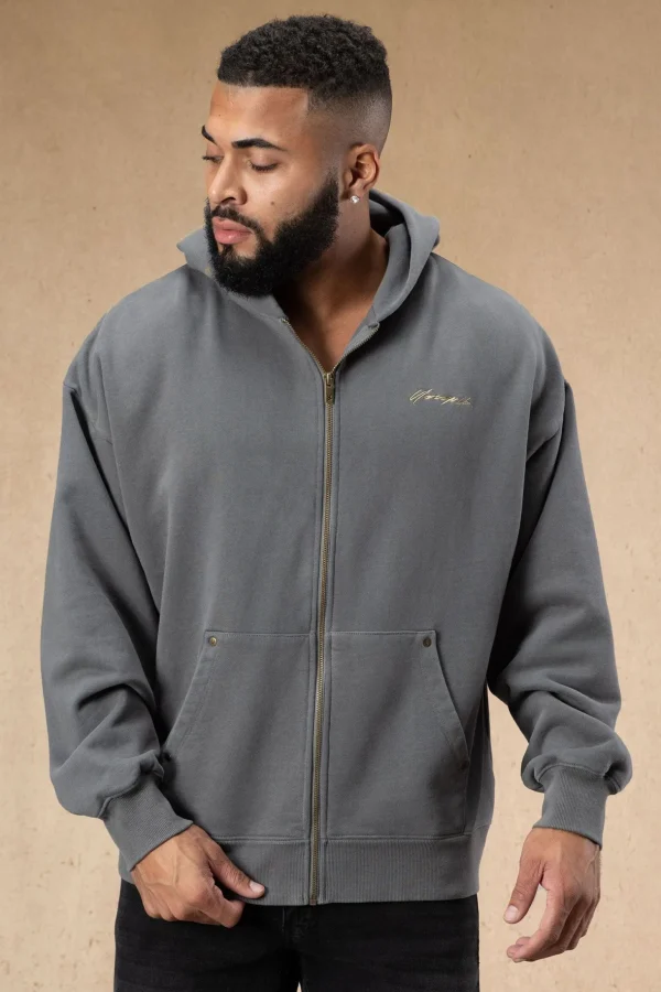 Youngla Outerwear<546 Rivet Zipup Hoodies