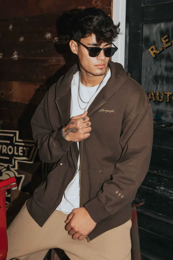 Youngla Outerwear<546 Rivet Zipup Hoodies