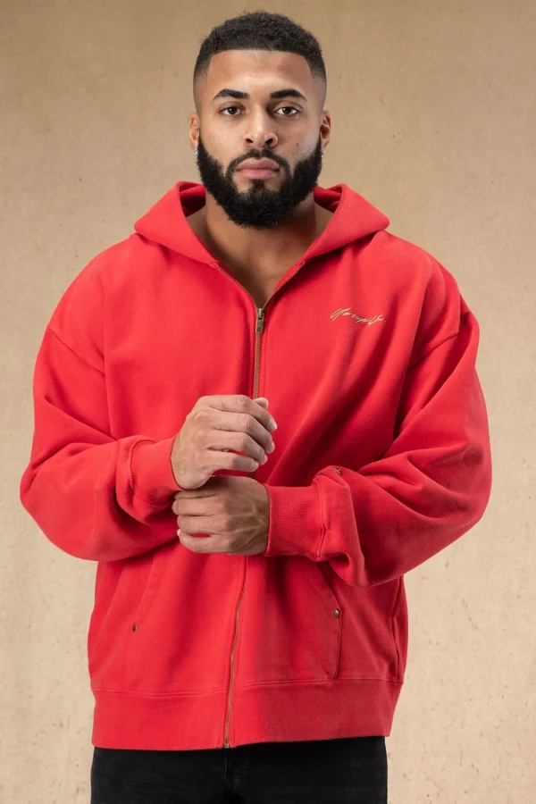 Youngla Outerwear<546 Rivet Zipup Hoodies