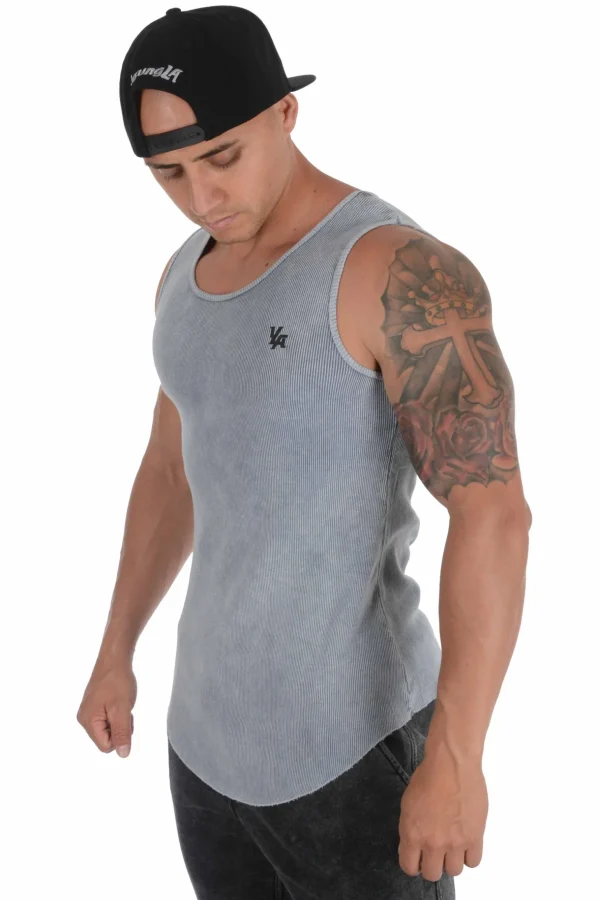 Youngla Tanks<314 Scoop Bottom Ribbed Tank