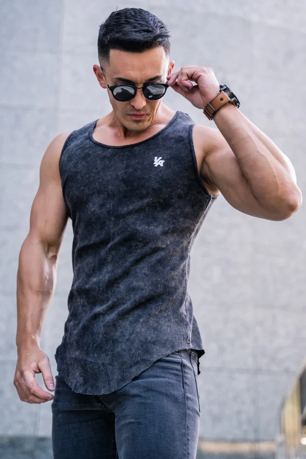 Youngla Tanks<314 Scoop Bottom Ribbed Tank