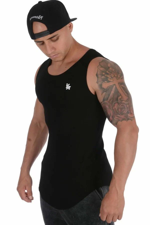 Youngla Tanks<314 Scoop Bottom Ribbed Tank