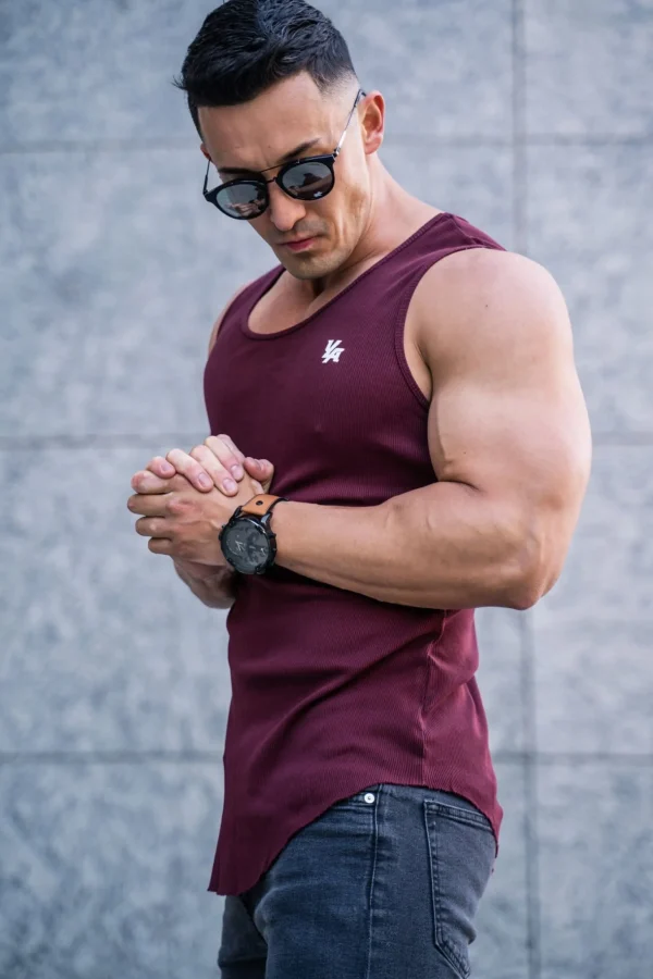 Youngla Tanks<314 Scoop Bottom Ribbed Tank