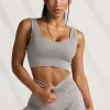 Youngla Bras<W315 Carbon Ribbed Sports Bra