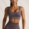 Youngla Bras<W315 Carbon Ribbed Sports Bra
