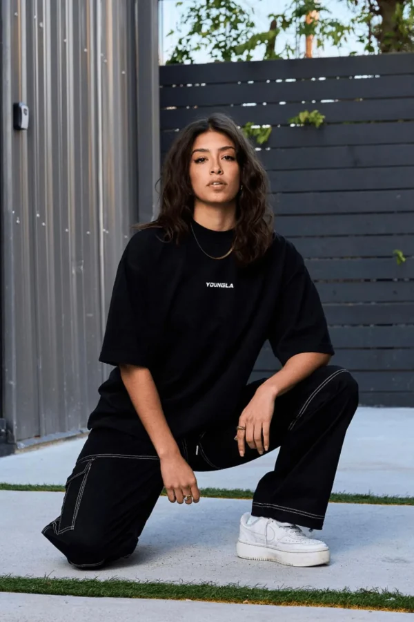 Youngla Tops<W440 Digital Oversized Tee