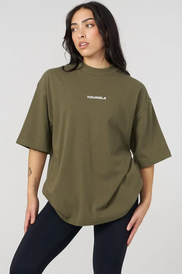 Youngla Tops<W440 Digital Oversized Tee