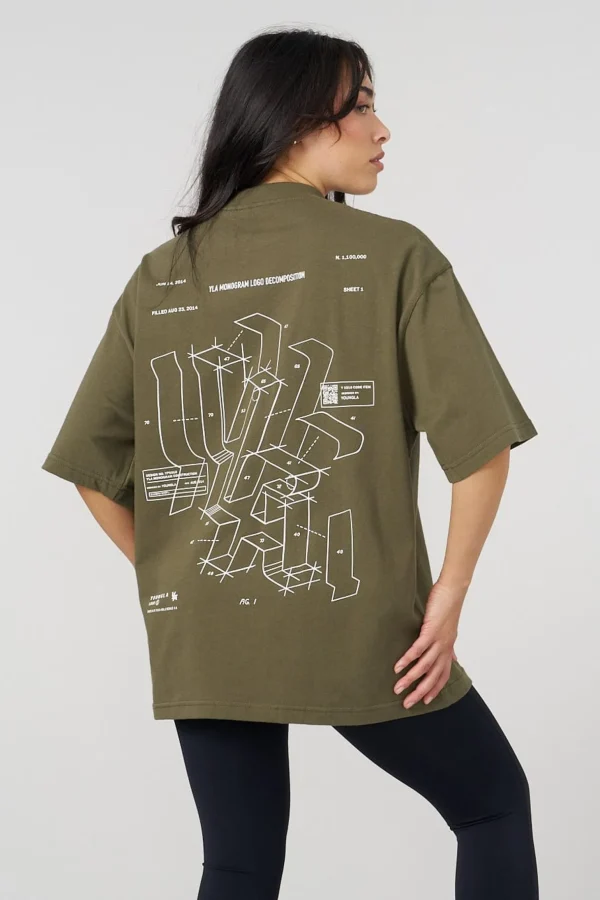 Youngla Tops<W440 Digital Oversized Tee