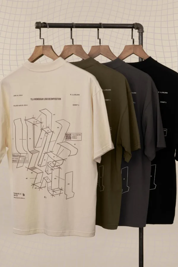 Youngla Tops<W440 Digital Oversized Tee