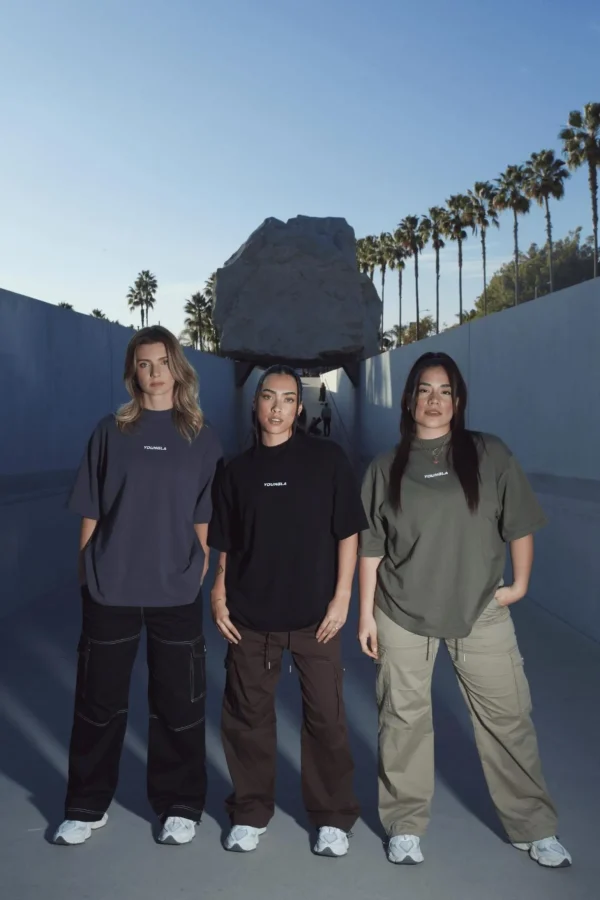 Youngla Tops<W440 Digital Oversized Tee