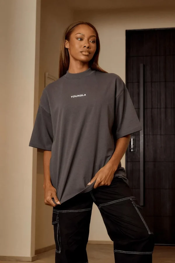 Youngla Tops<W440 Digital Oversized Tee