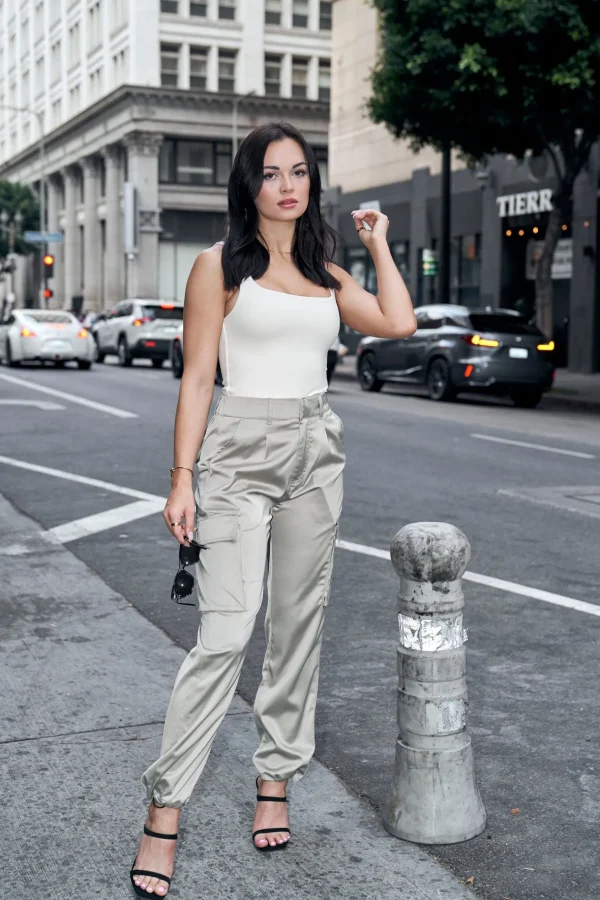 w_gloria_satin_cargo_1.webp Youngla Joggers & Pants<W217 Gloria Satin Cargo