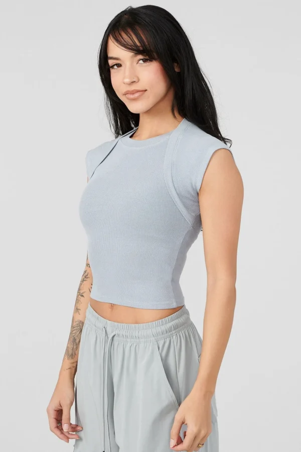 Youngla Tops<W414 Luxe Ribbed Tee