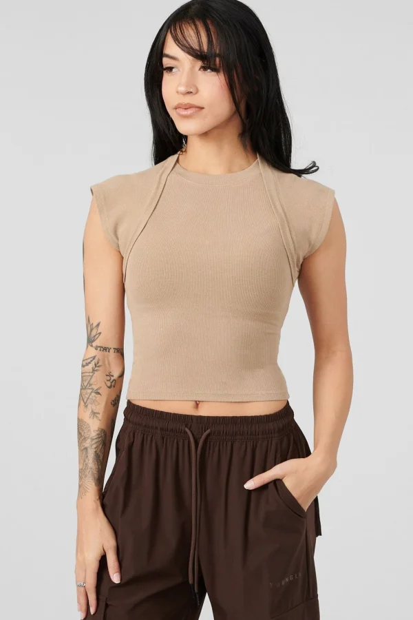 Youngla Tops<W414 Luxe Ribbed Tee