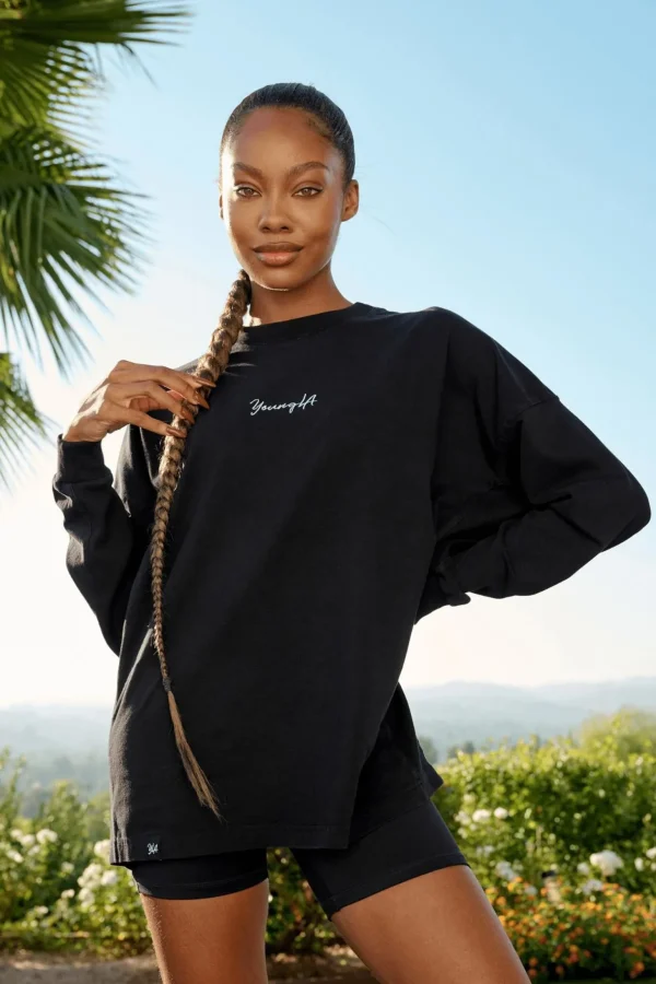 Youngla Tops<W416 Retro Long Sleeve