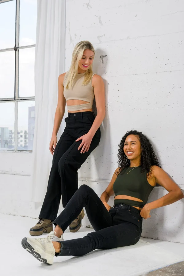 Youngla Tops<W302 Sash Tank Top