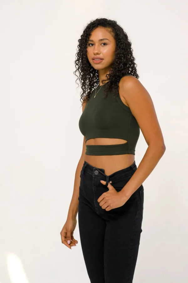 Youngla Tops<W302 Sash Tank Top