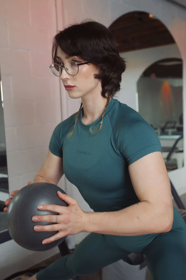 Youngla Tops<W446 Seamless Curve Compression Tee