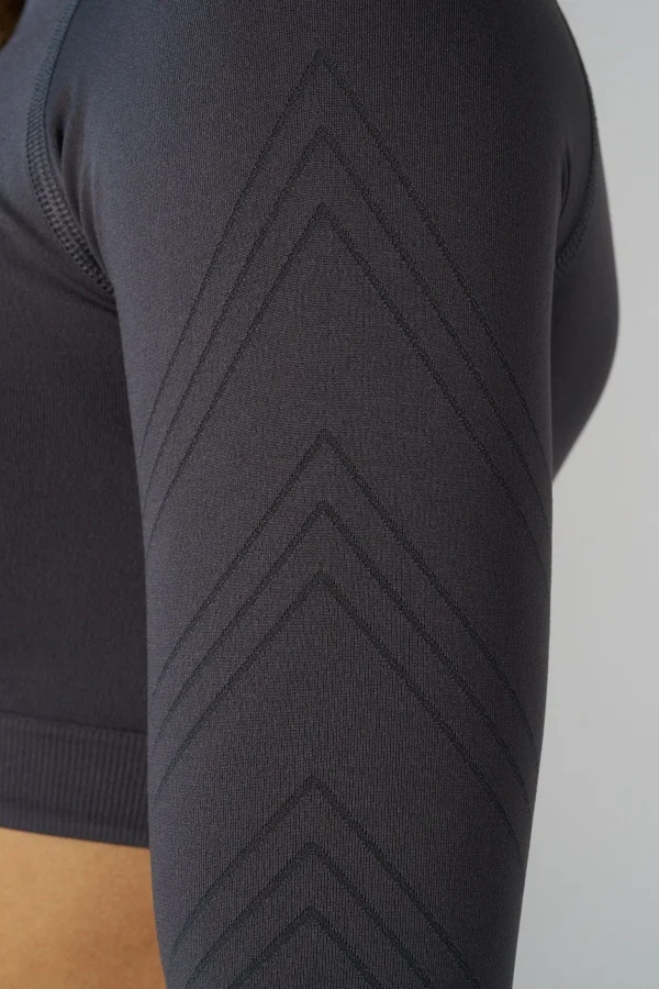 Youngla Tops<W445 Seamless Curve Longsleeve Crop