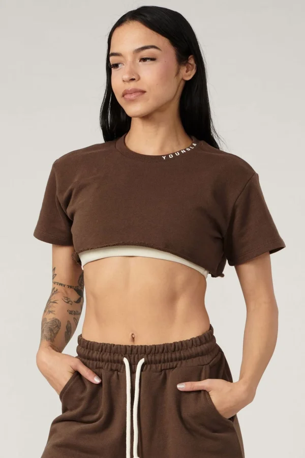 Youngla Tops<W407 Super Cropped Tee