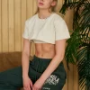 Youngla Tops<W407 Super Cropped Tee